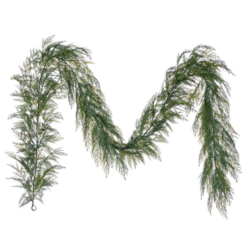 RK261190UV 9 ft. UV-Resistant Green Cedar Artificial Garland