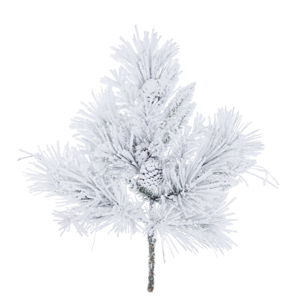A264504 24 in. Flocked White on Green Mountain Pine Spray with 24T