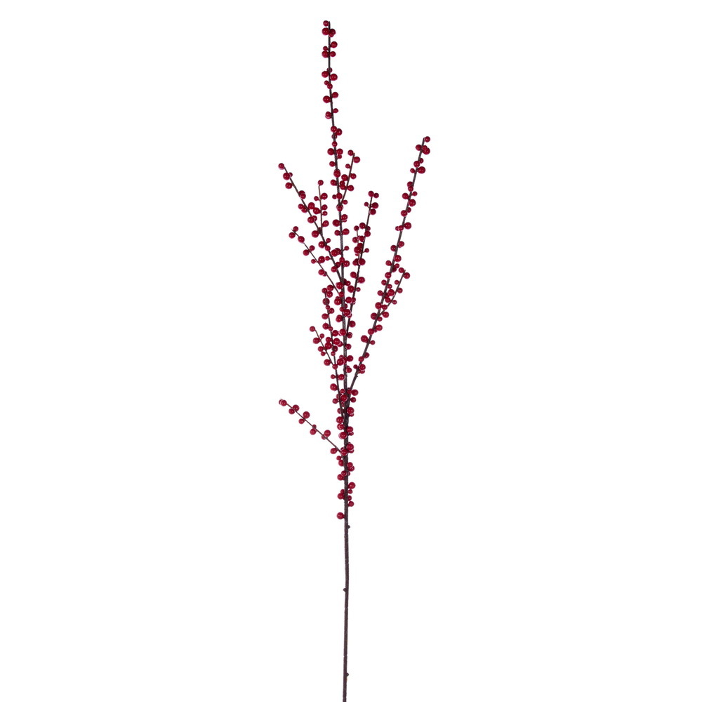 RK260303UV 44 in. UV-Resistant Red Ilex Berry Artificial Spray