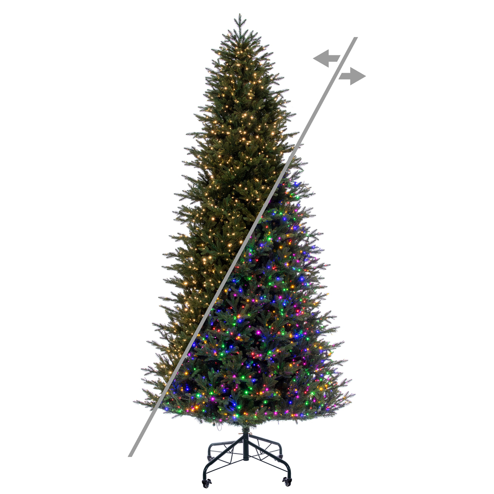G261288LEDCC 10 ft. x 61 in. Midwest Fraser Fir Artificial Christmas Tree - 3 mm Tips - 2750 Clear Lights, Green