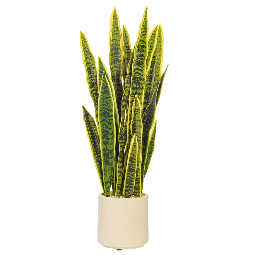TB261341 41 in. Artificial Green & Yellow Sansevieria Snake Plant in Pot