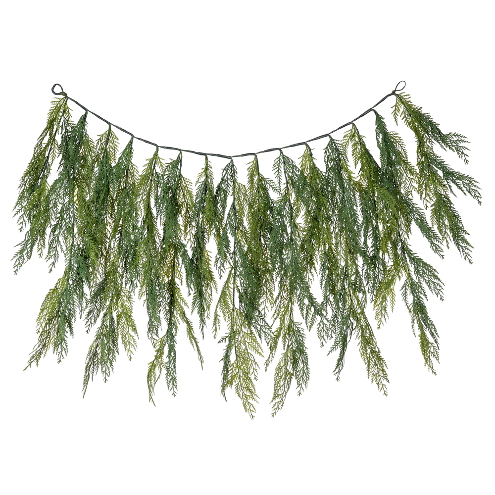 RK261136UV 3 ft. UV-Resistant Green Cedar Dripping Artificial Garland