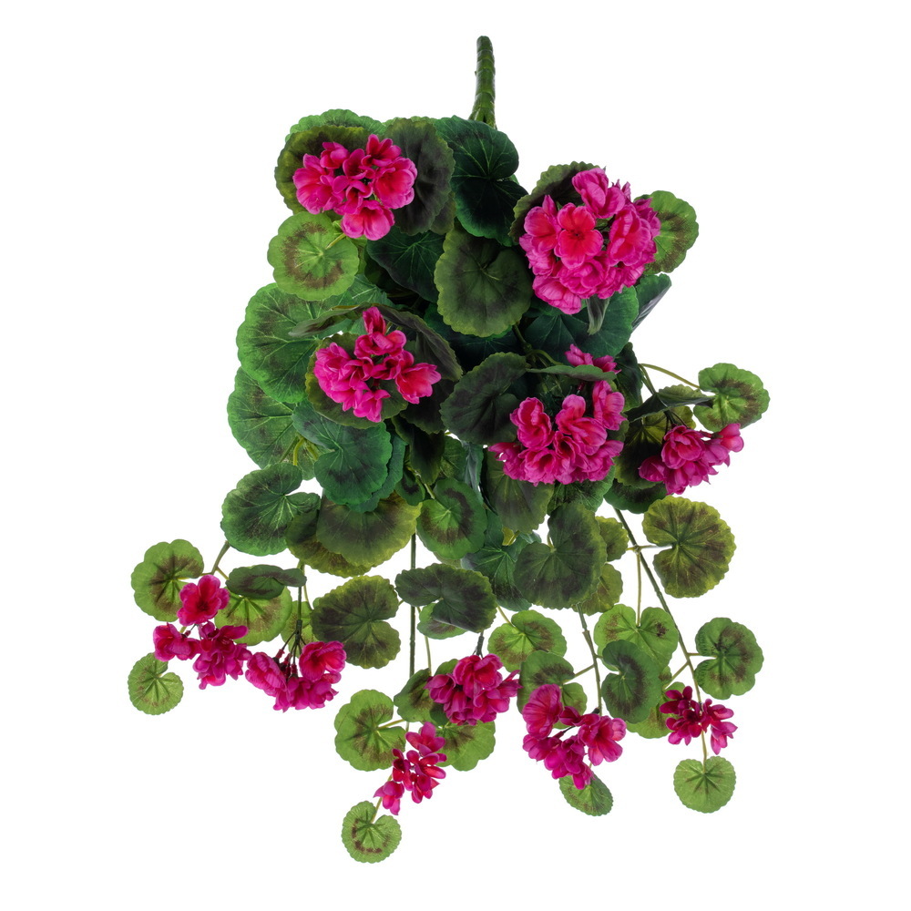 FTL263179UV 19 in. Pink Geranium Hanging Bush with UV Resistant