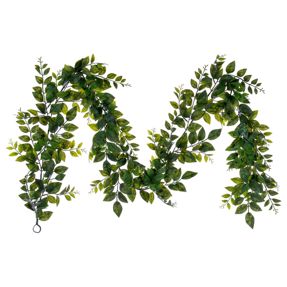 FK260572UV 6 ft. UV-Resistant Green Mountain Laurel Artificial Garland