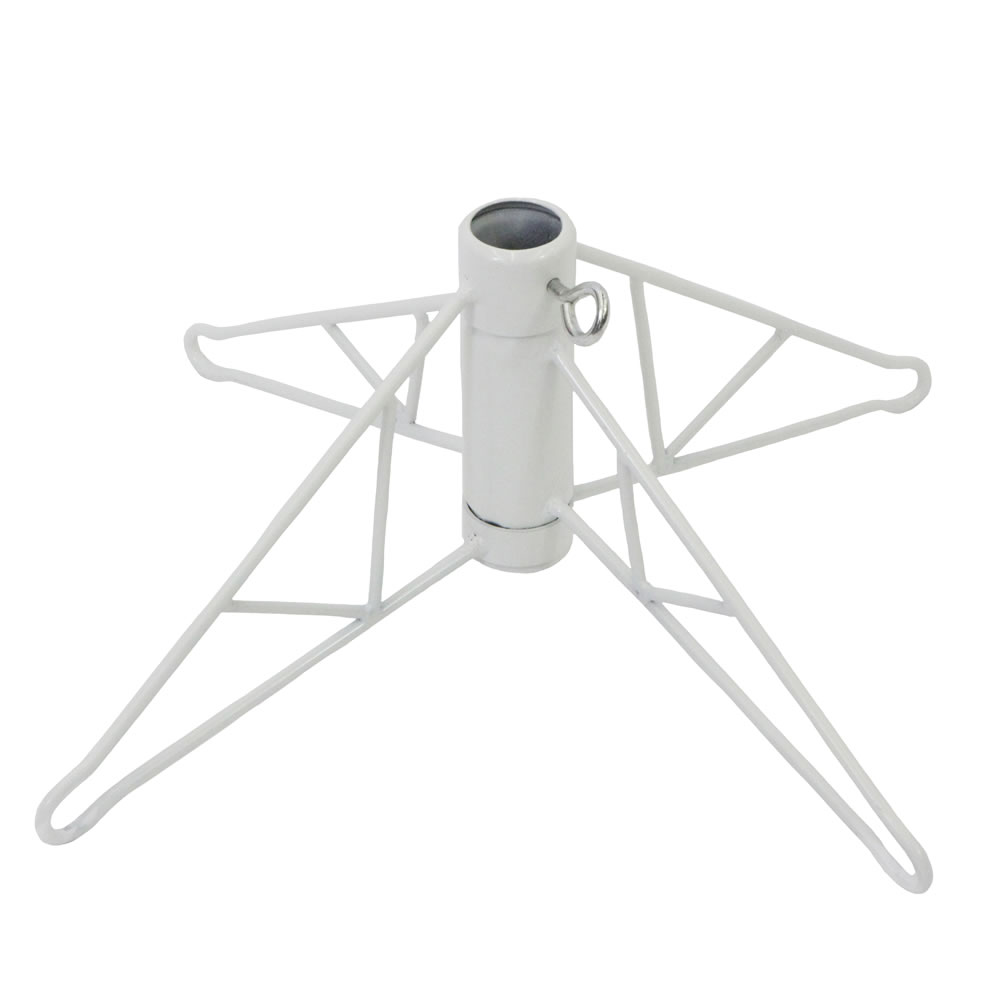 4-4.5 ft. White 1.25 in. Pole Tree Stand - 17 in.