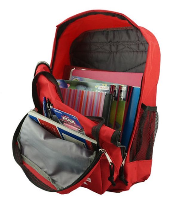 BBP1018-Ht Pnk 17.5 in. Multi Pocket School Backpack, Hot Pink