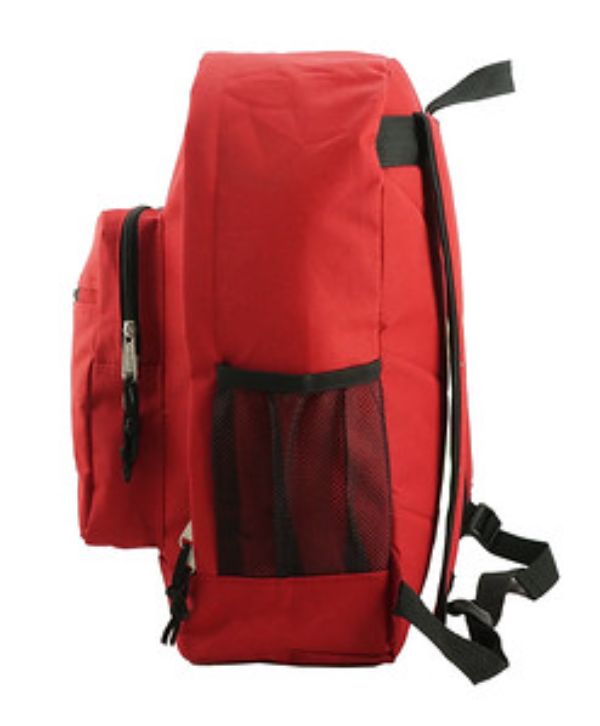 17.5 in. Multi Pocket School Backpack, Red