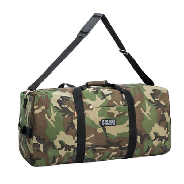 Heavy Duty Cargo Duffle Gear Equipment Travel Bag, Black