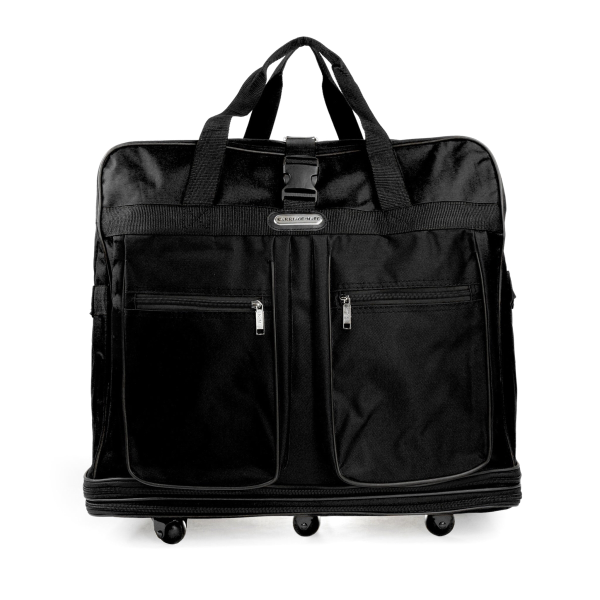 DY-DNW-41830-Black 30 in. Multi Tiered Collapsible Expandable Wheeled Travel Cargo Bag with Zippered Pockets, Black