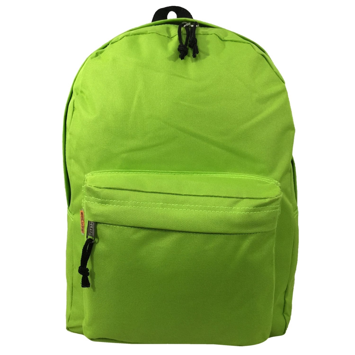 LM198-Fl green Classic 16 in. Unisex School Backpack for Simple Everyday Daypack, Fluorescent Green