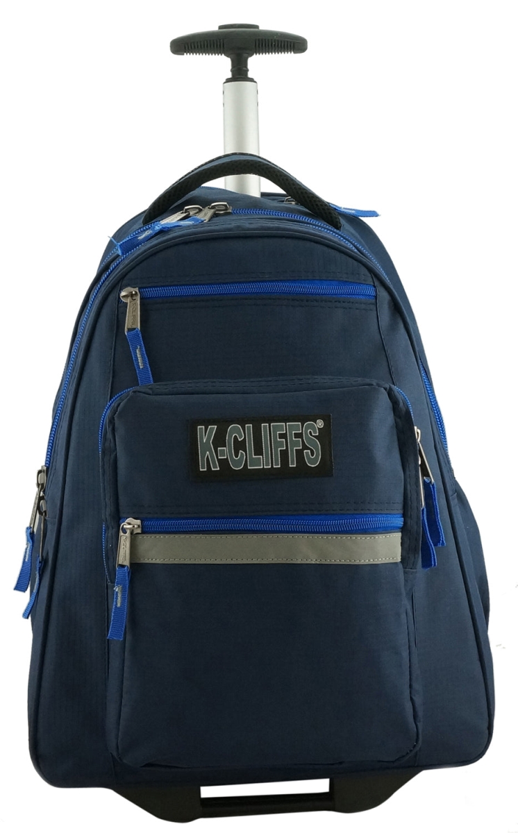LM221-royal Rolling Backpack School Backpacks with Wheels & Multiple Pockets, Royal