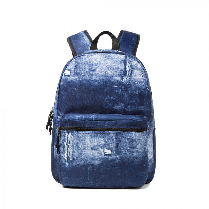 LM223-jeans 18 in. Printed Pattern School Bookbag, Travel Daypack for laptops & Tablets, Blue - Jeans