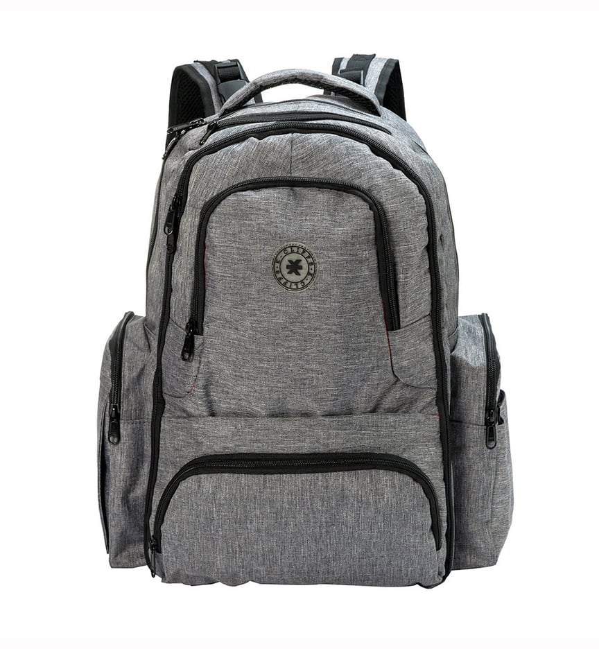 RT136-grey Large Diaper Backpack Water Resistant Multifunction Changing Bag, Grey