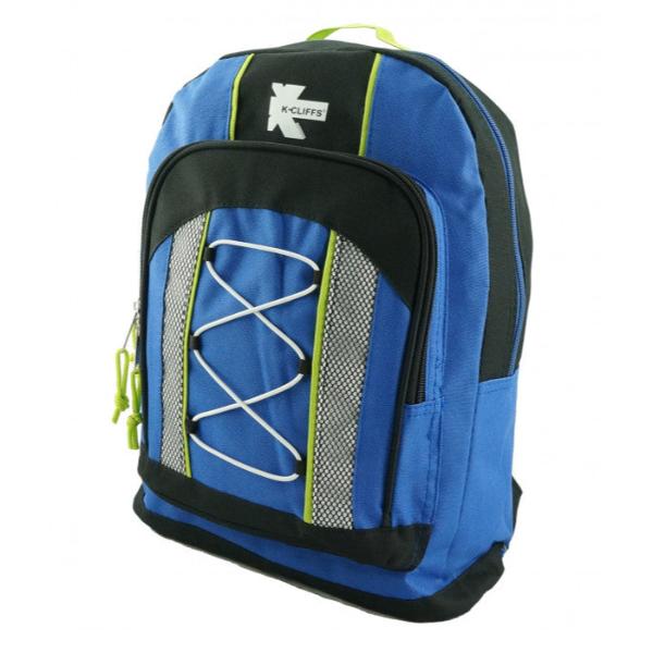 S9100-royal 15 in. Lightweight Bungee Unisex School Backpack with Water Resistant, Royal