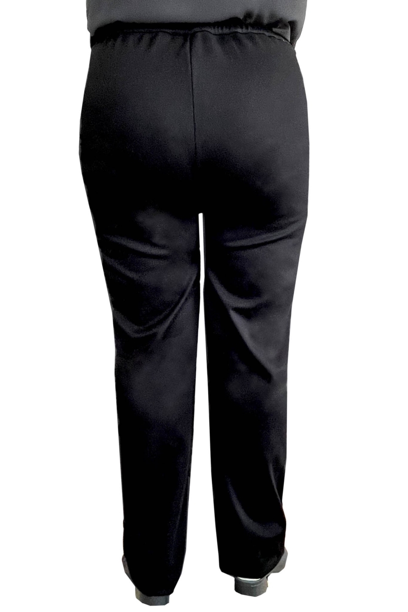 2-602-190-2 Women Knit Side-Opening Adaptive Pants - Arie, Black - Small