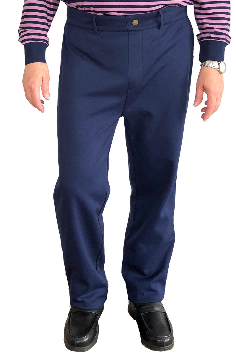 Back-Panel Adaptive Pants for Mens - Jack, Navy - Small