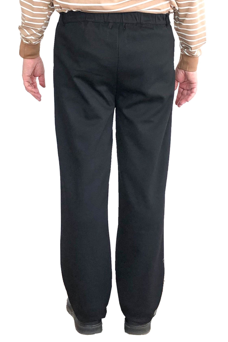 Side-Opening Adaptive Pants for Mens - Stan, Black - Small