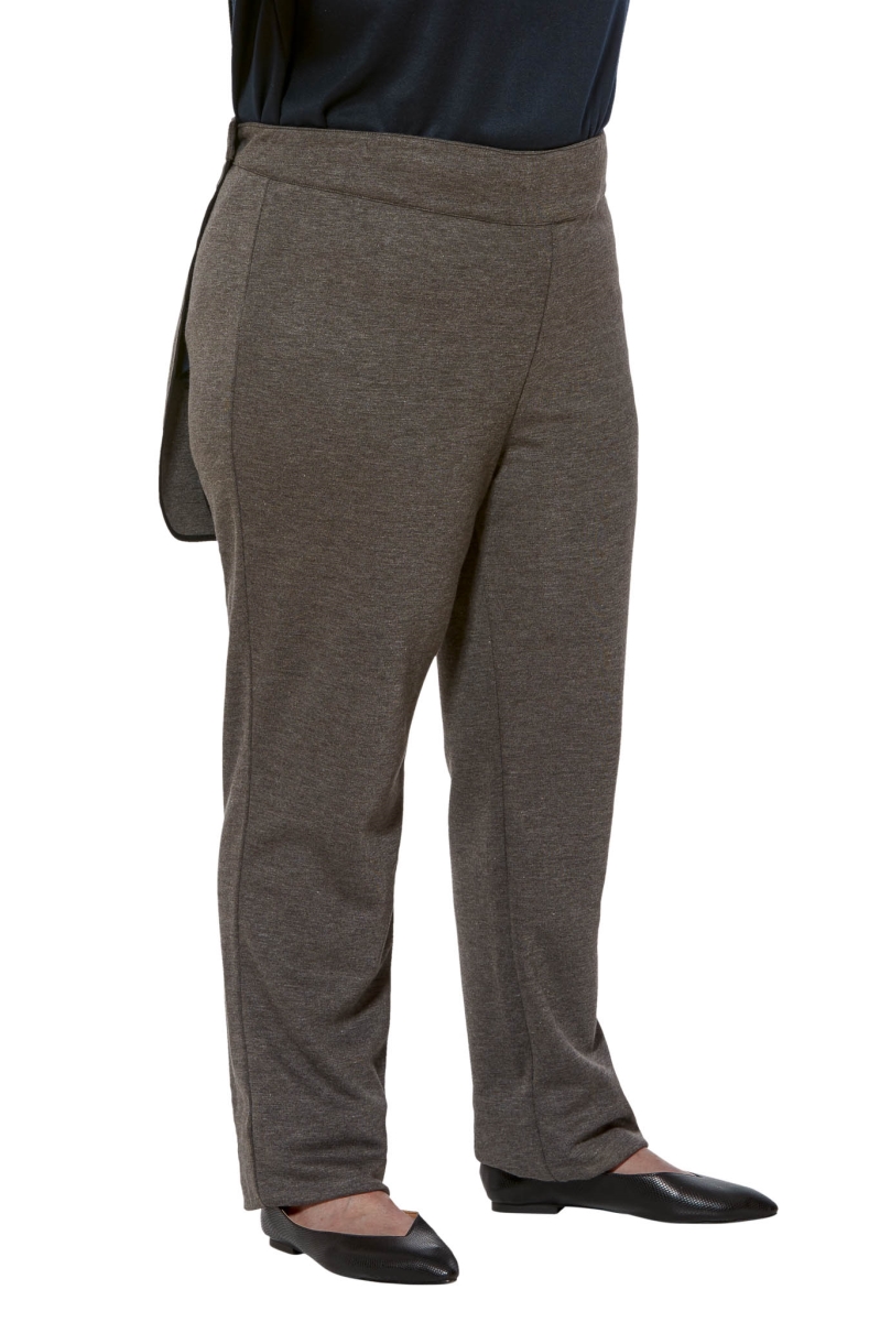 Back-Panel Adaptive Pants for Women - Tricotti, Charcoal - Extra Small