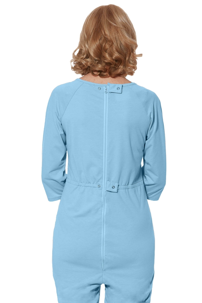 Anti-Strip Jumpsuit for Women - Carrie - Blue - Medium