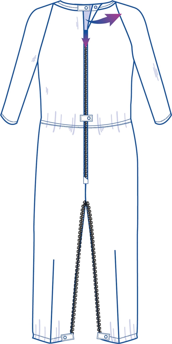 Anti-Strip Jumpsuit for Mens - Bobby, Teal - Extra Large