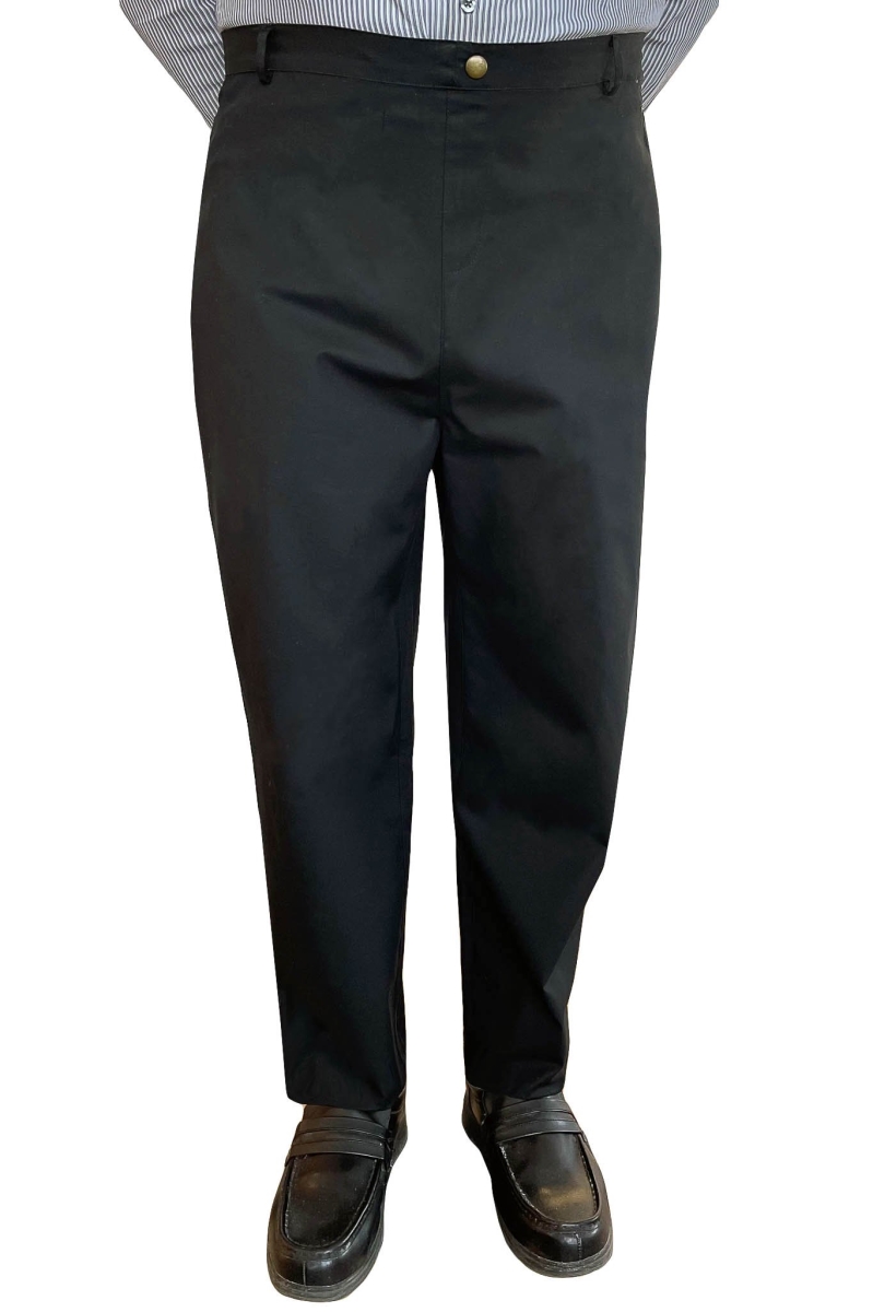 Back-Panel Adaptive Pants for Mens - Chris, Black - Small