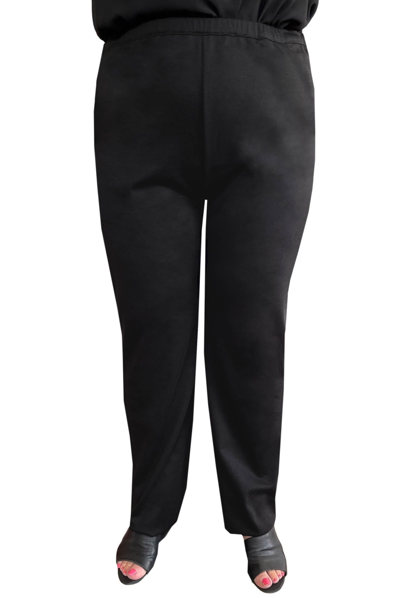 Picture of Ovidis 2-602-190-6 Women Knit Side-Opening Adaptive Pants - Arie&#44; Black - 2XL