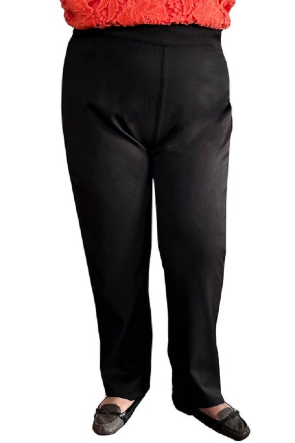 2-604-190-5 Women Back-Panel Adaptive Pants - Sara, Black - Extra Large