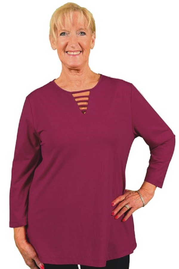 Women Adaptive Top - Touki, Fuchsia - 2XL