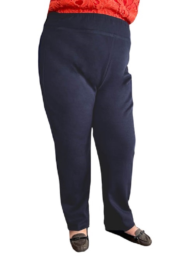2-601-188-6 Women Back-Panel Adaptive Pants - Tricotti, Navy - 2XL