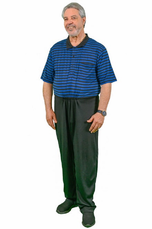 Men Anti-Strip Jumpsuit - Charly, Blue - Extra Large