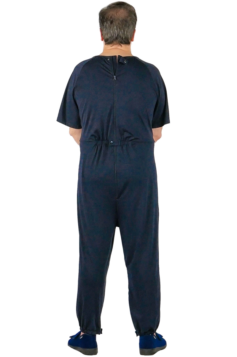 Men Anti-Strip Jumpsuit - Bobby - Navy - Medium