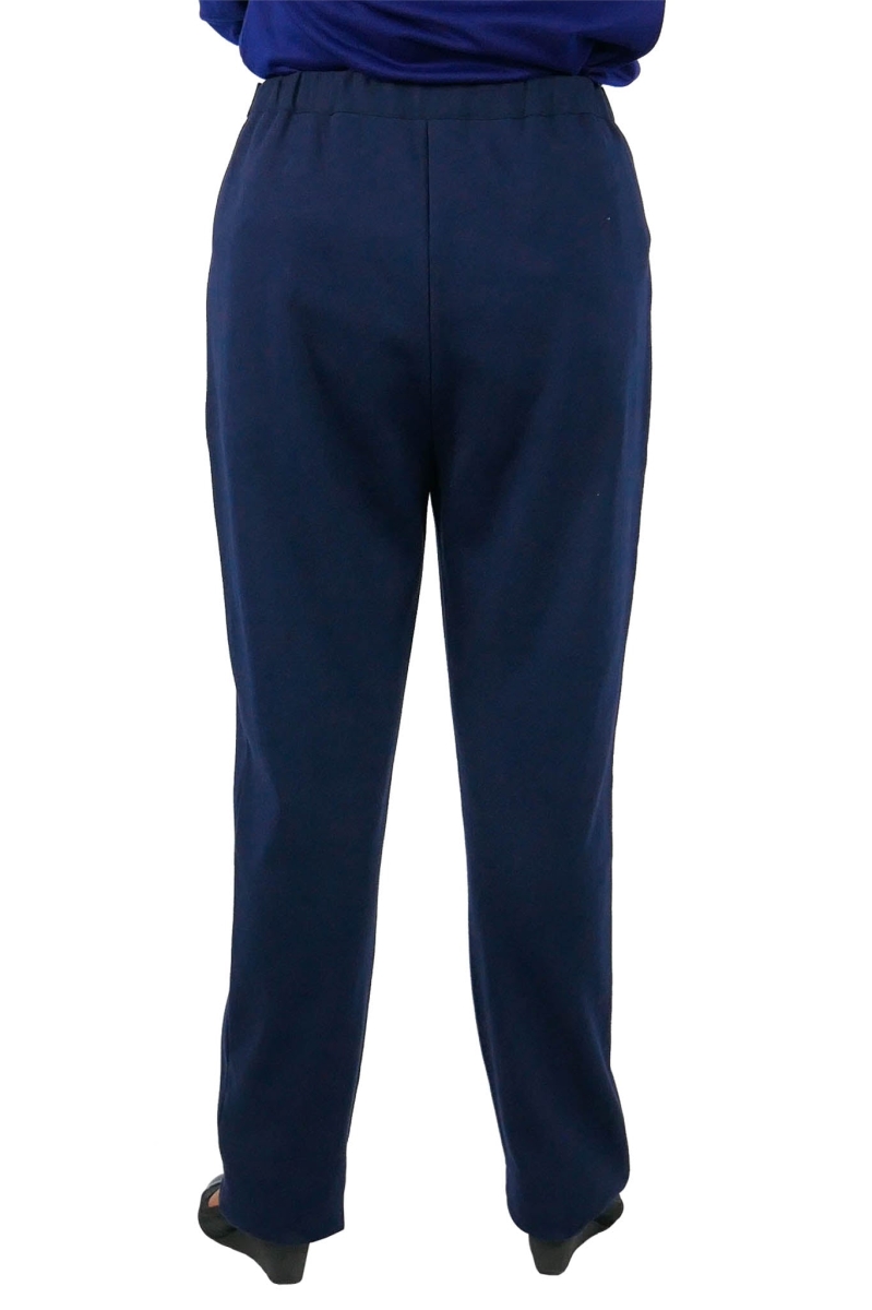 2-602-188-2 Women Knit Side-Opening Adaptive Pants - Arie, Navy - Small