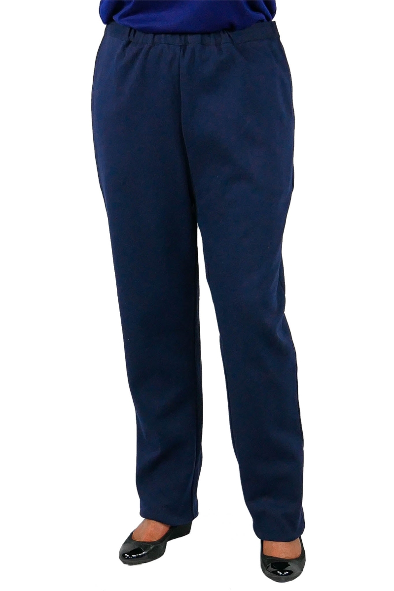 2-602-188-5 Women Knit Side-Opening Adaptive Pants - Arie, Navy - Extra Large