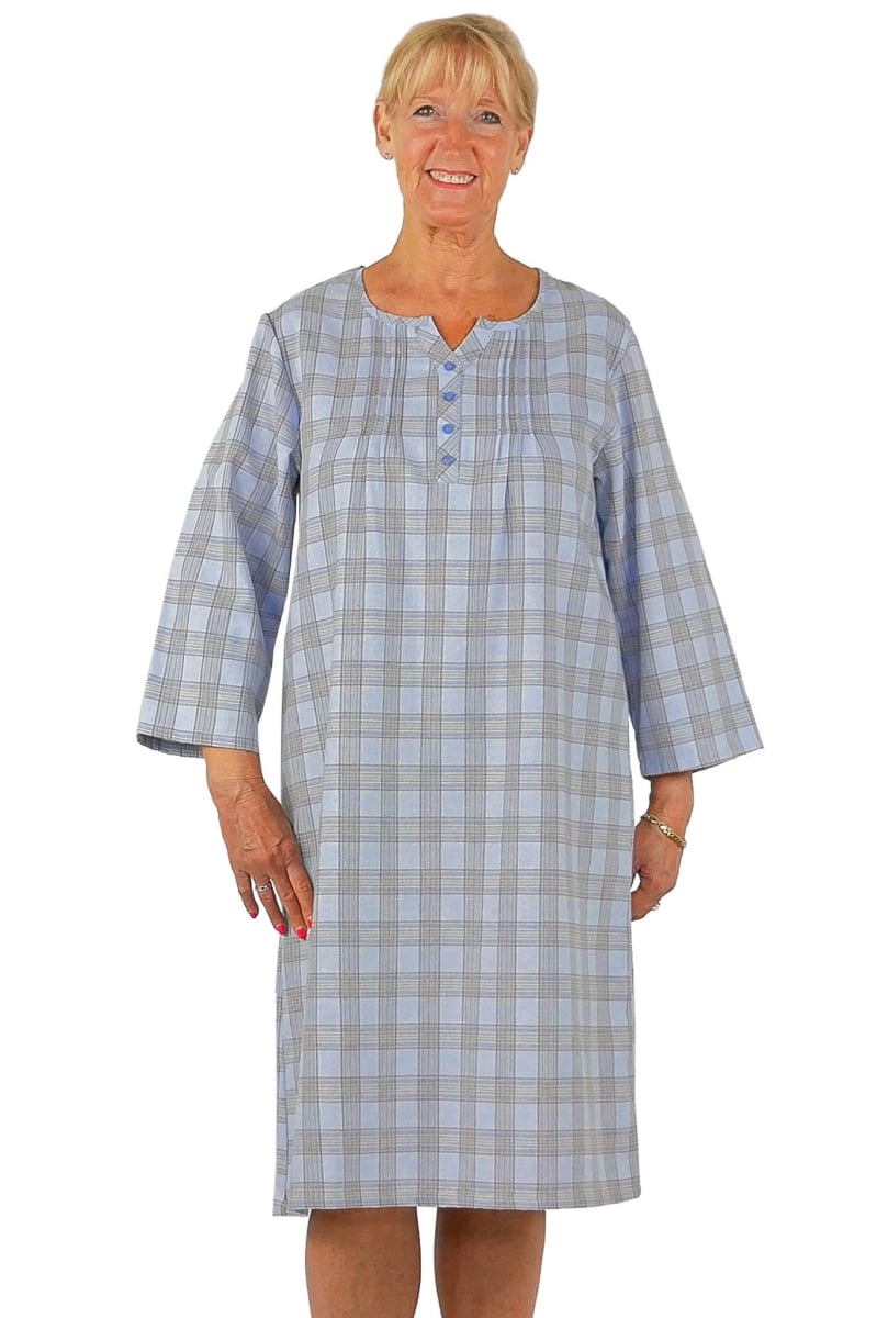 Picture of Ovidis 2-707-481-1 Women Adaptive Nightgown - Elsa, Blue - Extra Small