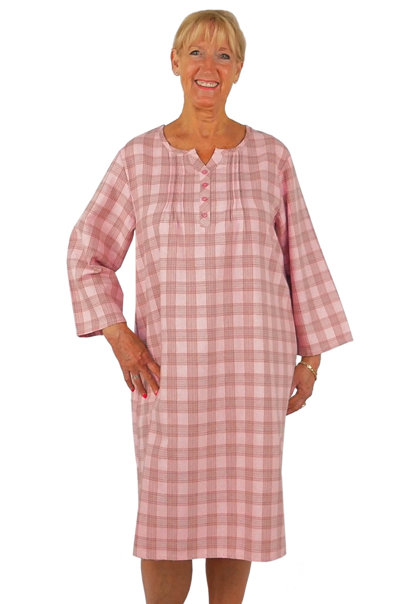 Adaptive Nightgown - Elsa - Blush - Extra Large - Open Back Design