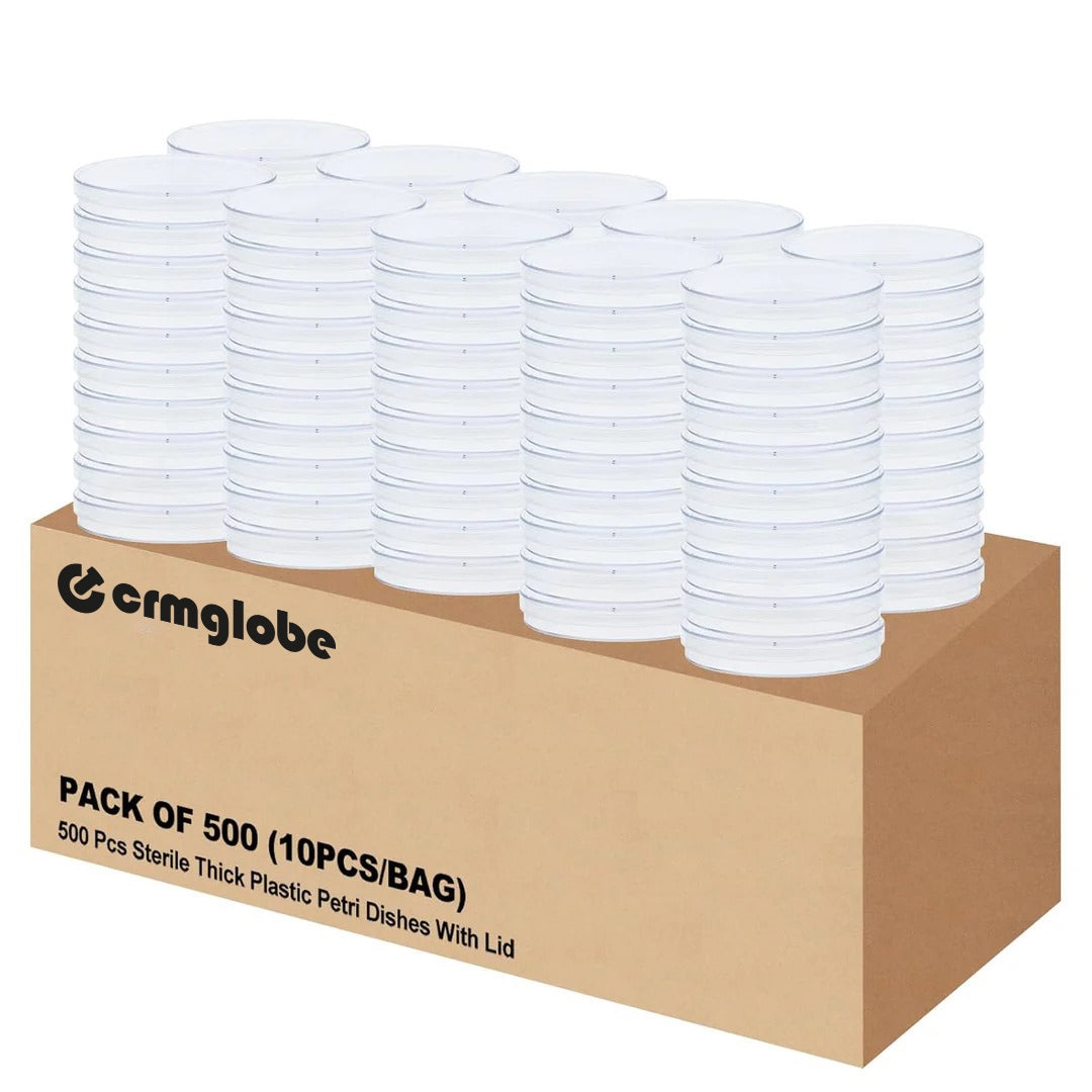 -7715  Petri Dish; 500 Pack , 90x15mm Clear Polystyrene Sterile Petri Dish with lid