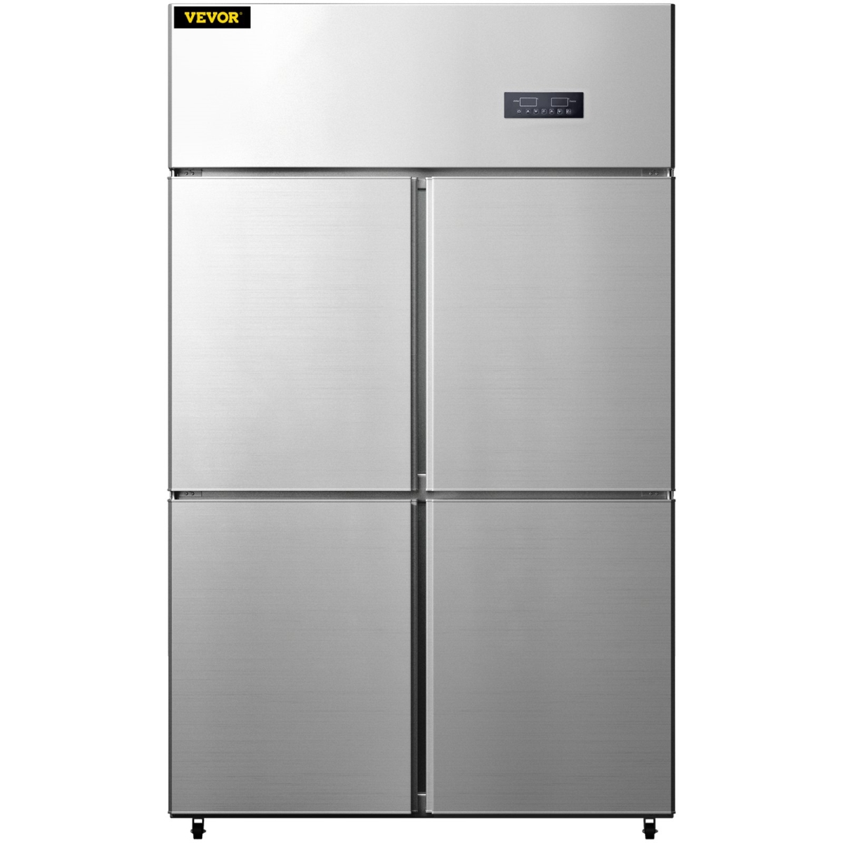 Picture of Vevor SMFPMLS47110VGR1QV1 27.5 cu. ft. Outdoor Refrigerator 48 in. Side by Side Freezer in Stainless Steel 4-Door Merchandiser Refrigerator