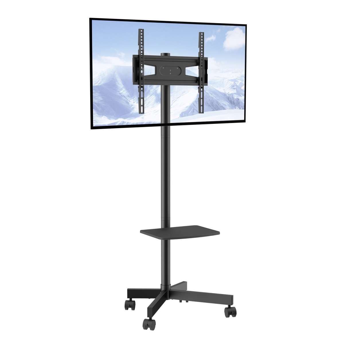Picture of Vevor LDDSZJKYDLY60F75FV0 TV Stand&#44; Mobile TV Cart for 23 to 60 in. TVs&#44; Height Adjustable Portable TV Stand with Wheels&#44; Tray for Audio-Visual Devices & Rolling TV Stand