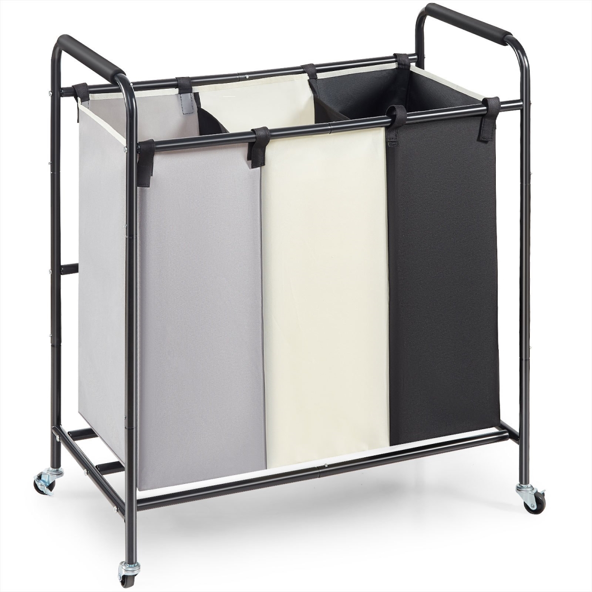 Laundry Sorter Cart 3-Section Laundry Sorter with Wheels & Removable Bags