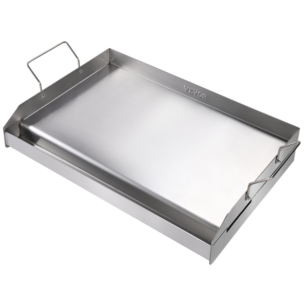 Picture of Vevor DMJP235YC4303KZ0TV0 23.5 x 16 in. Stainless Steel Griddle Pre-Seasoned Stove Top Griddle Non-Stick Family Pan Cookware, Silver