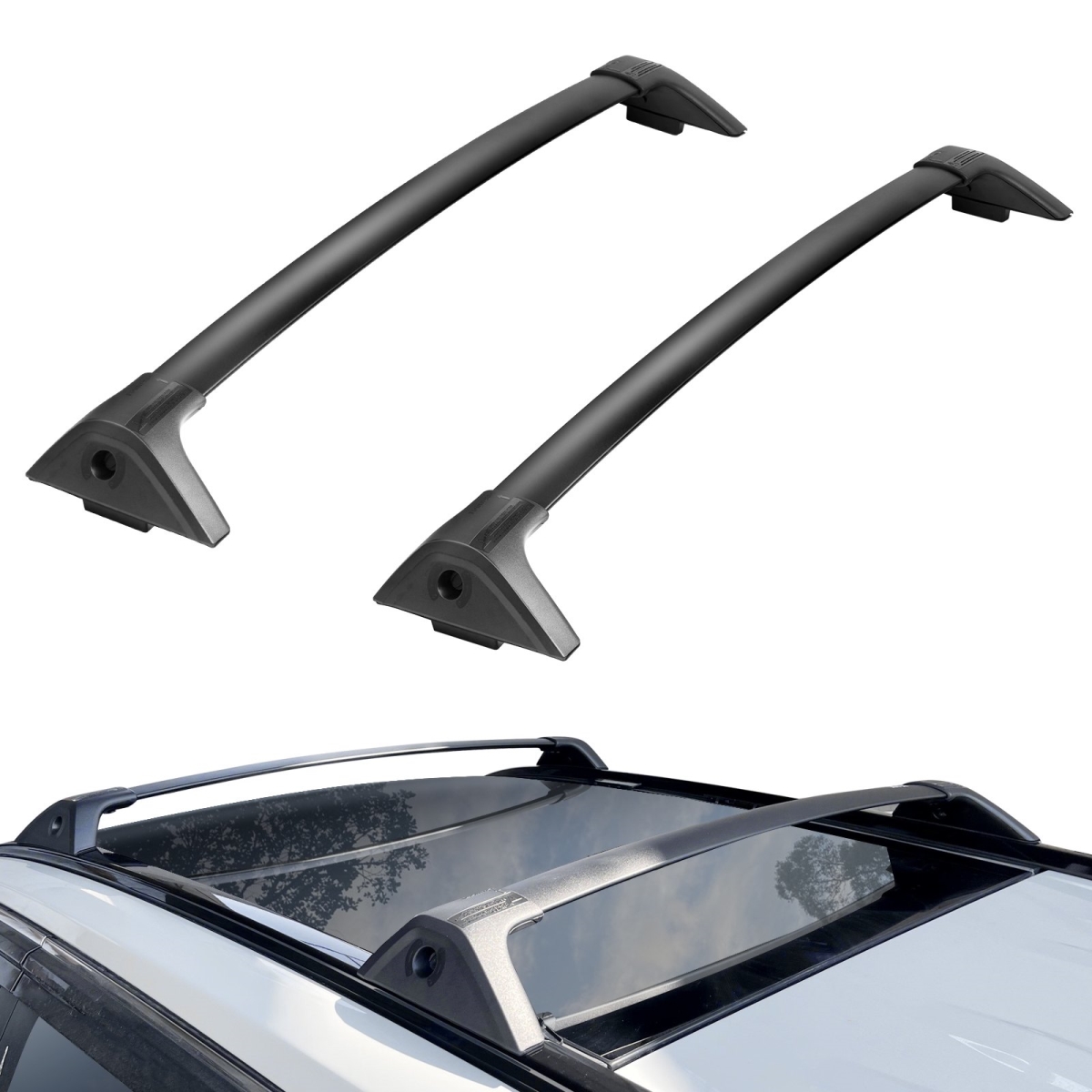Picture of Vevor CDHGJZSKFTRF7ZI8NV0 Roof Rack Cross Bars&#44; Aluminum Anti-Rust Crossbars with Locks&#44; Rooftop Cargo Bag Luggage Carrier for 2019-2023 Toyota RAV4 - 260 lbs