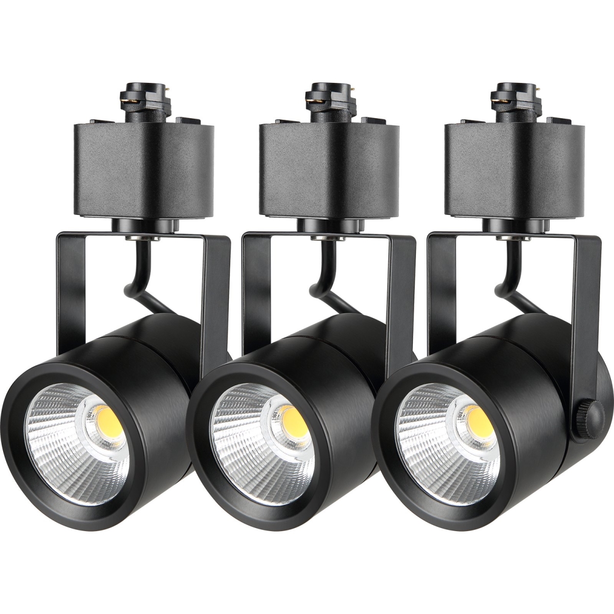 Picture of Vevor GDZMT3ZZ500LFYQ8YV6 6.5W 3000K 470 lm LED Track Lighting Heads&#44; Warm White&#44; Dimmable H Type Track Light Head&#44; Rendering Adjustable Tilt Angle Track Lighting Fixture&#44; Black - Pack of 3