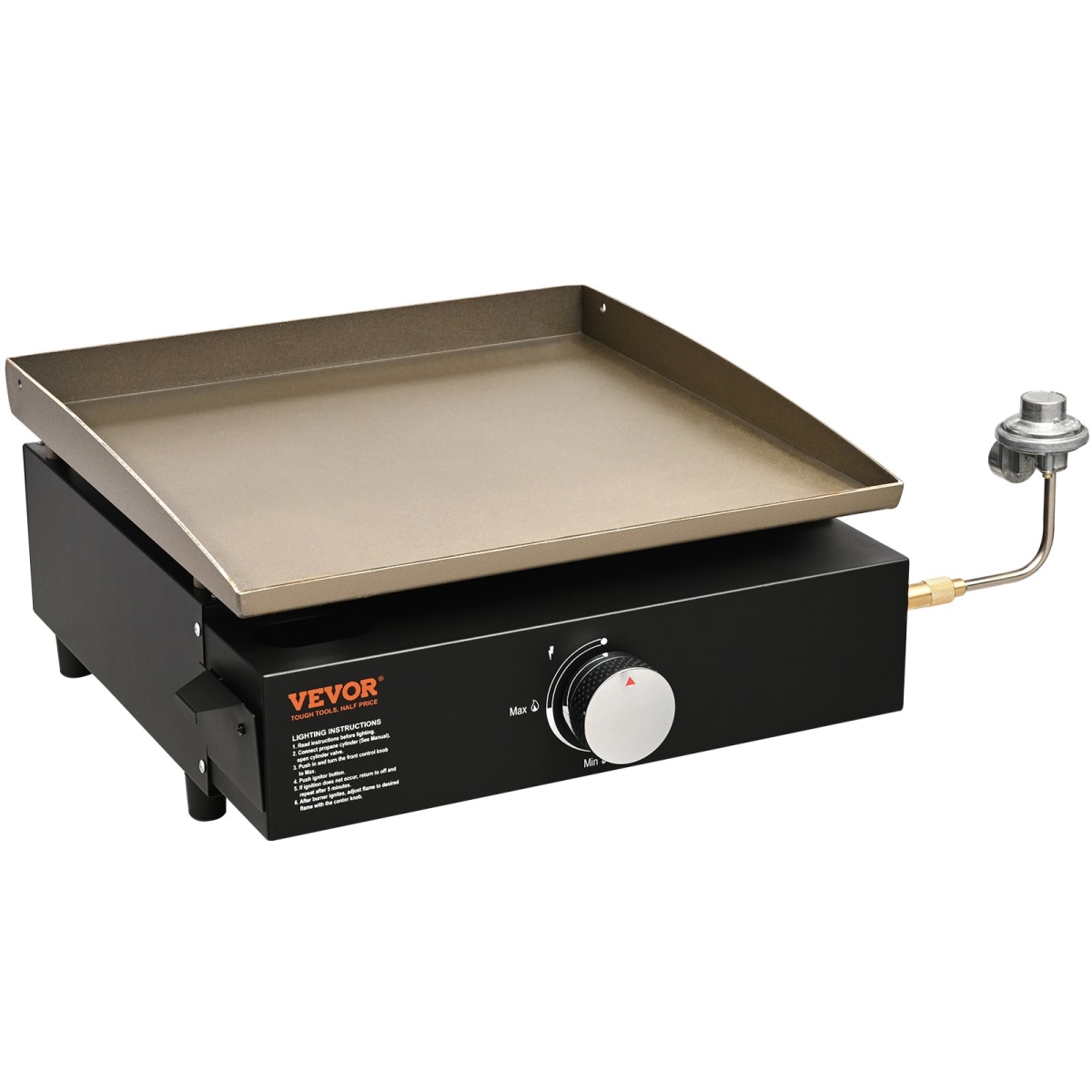Picture of Vevor ZMXRQBL16YC2OYKADV0 16.9 in. 13000 BTU Heavy Duty Manual Flat Top Griddle