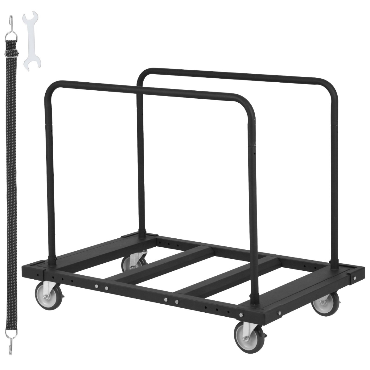 Picture of Vevor BLTCSGS00000FF996V0 45.28 x 29.13 in. Drywall Cart Panel Dolly Cart with Deck & 5 in. Swivel Wheels&#44; Heavy-Duty Drywall Sheet Cart&#44; Handling Wall Panel&#44; Sheetrock&#44; Lumber - 1800 lbs