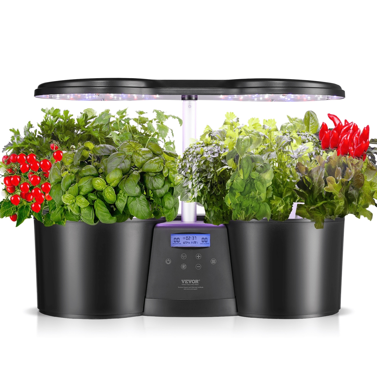 Picture of Vevor ZWSZJ1LAYER3ABPCIV1 Hydroponics Growing System 12 Pods Indoor Growing System with Full-Spectrum LED Grow Light Water Tank Auto Timer