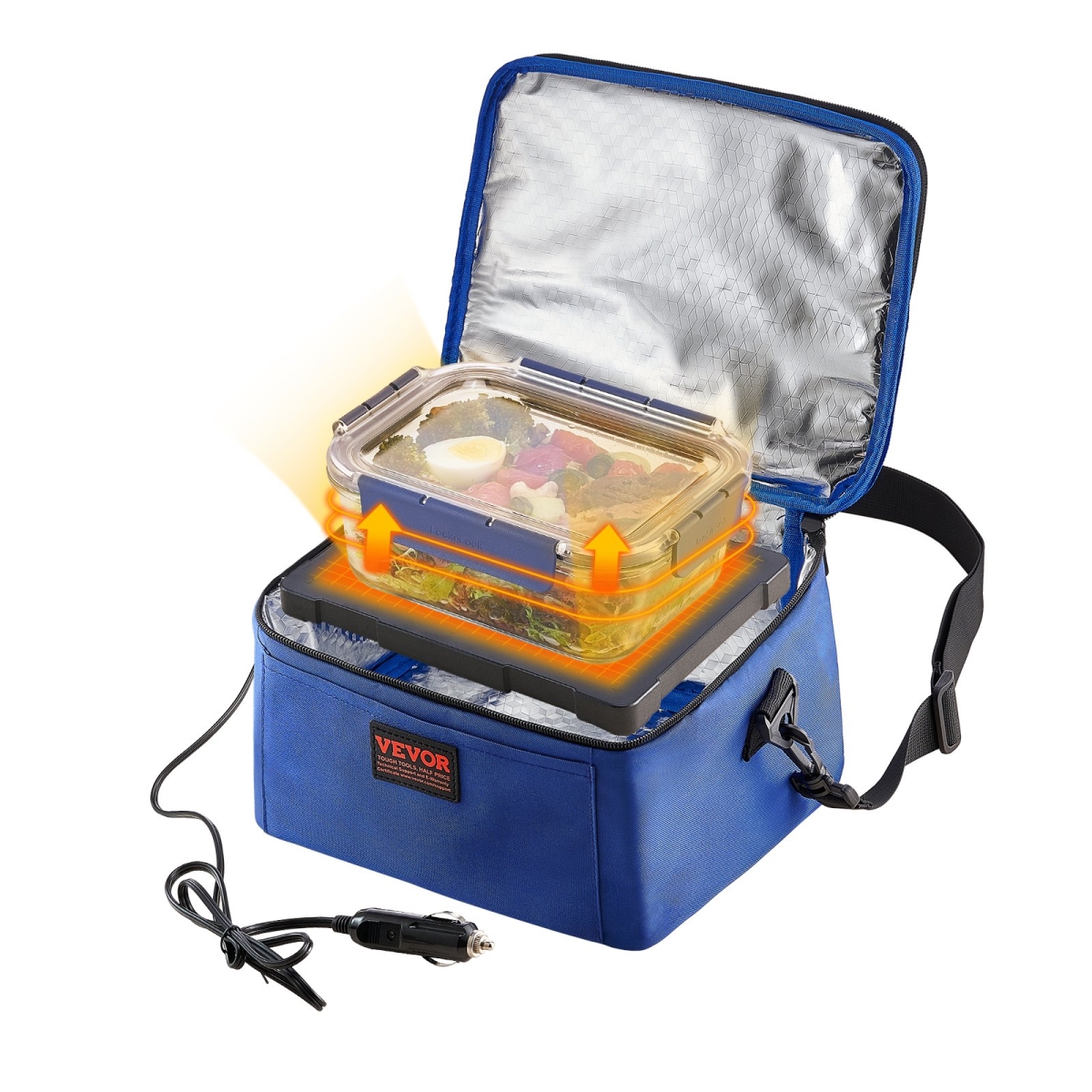 Picture of Vevor DRFHDLS15QUA2OJ4AV9 2 qt. 55W Portable Oven 12V Car Food Warmer - Mini Personal Microwave Electric Heated Lunch Bag&#44; Blue