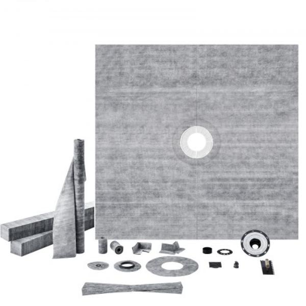 ABSLYTJHSABSAJTFCV0 72 x 72 in. Shower Pan Kit with 2 in. ABS Central Flange