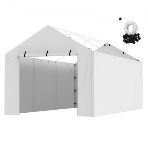 10 x 20 ft. Replacement Canopy Cover Side Wall Carport - White