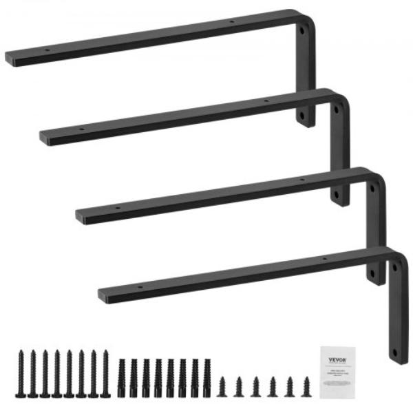SJZJGBZJYGHWJF4D6V0 16 x 6 in. Heavy Duty Floating Shelf Brackets - 4 Piece