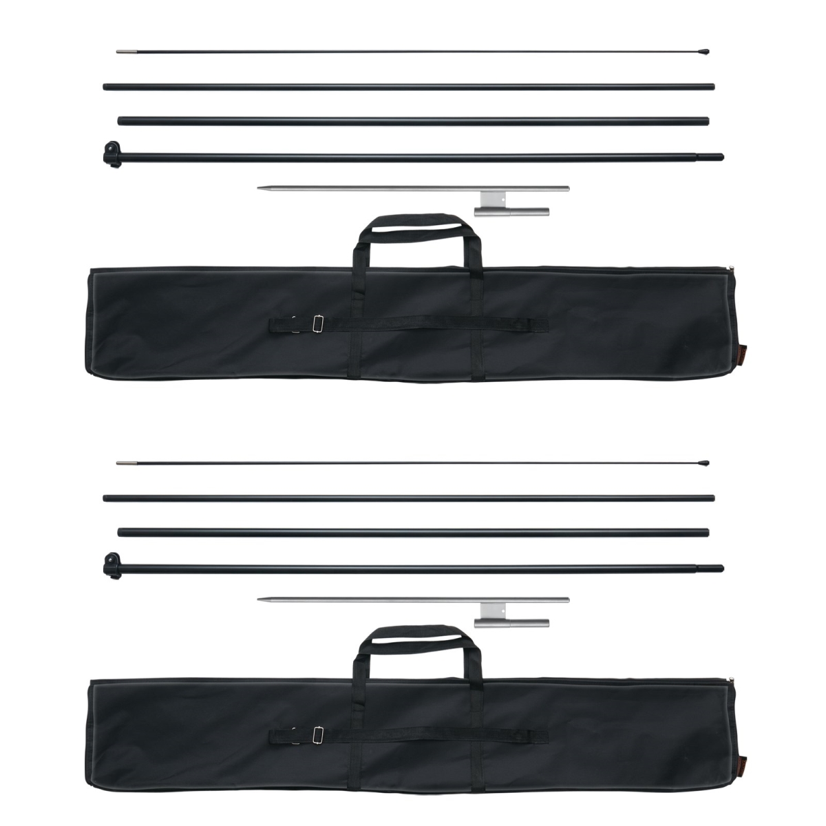 QGYMQJGZ45M2VXKTYV0 Feather Flag Pole Kit Swooper Flag Pole 16.3 ft. with Ground Stakes - Pack of 2